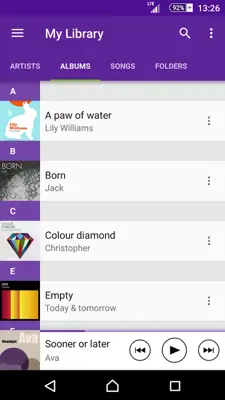 Sony Mobile Music android App screenshot 3